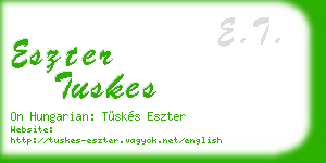 eszter tuskes business card